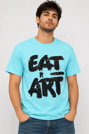 "Eat & Art Premium Graphics Cotton T-Shirt for Men".