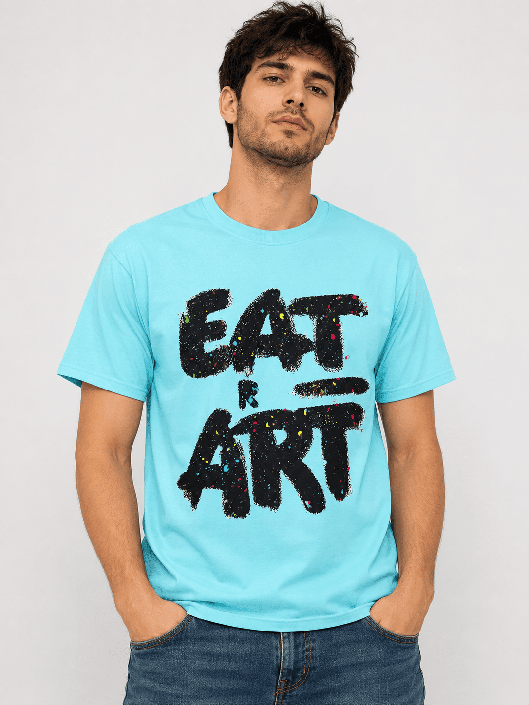 "Eat & Art Premium Graphics Cotton T-Shirt for Men".